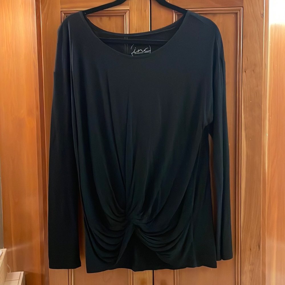 INC Women’s Black Crossover Top Size Medium